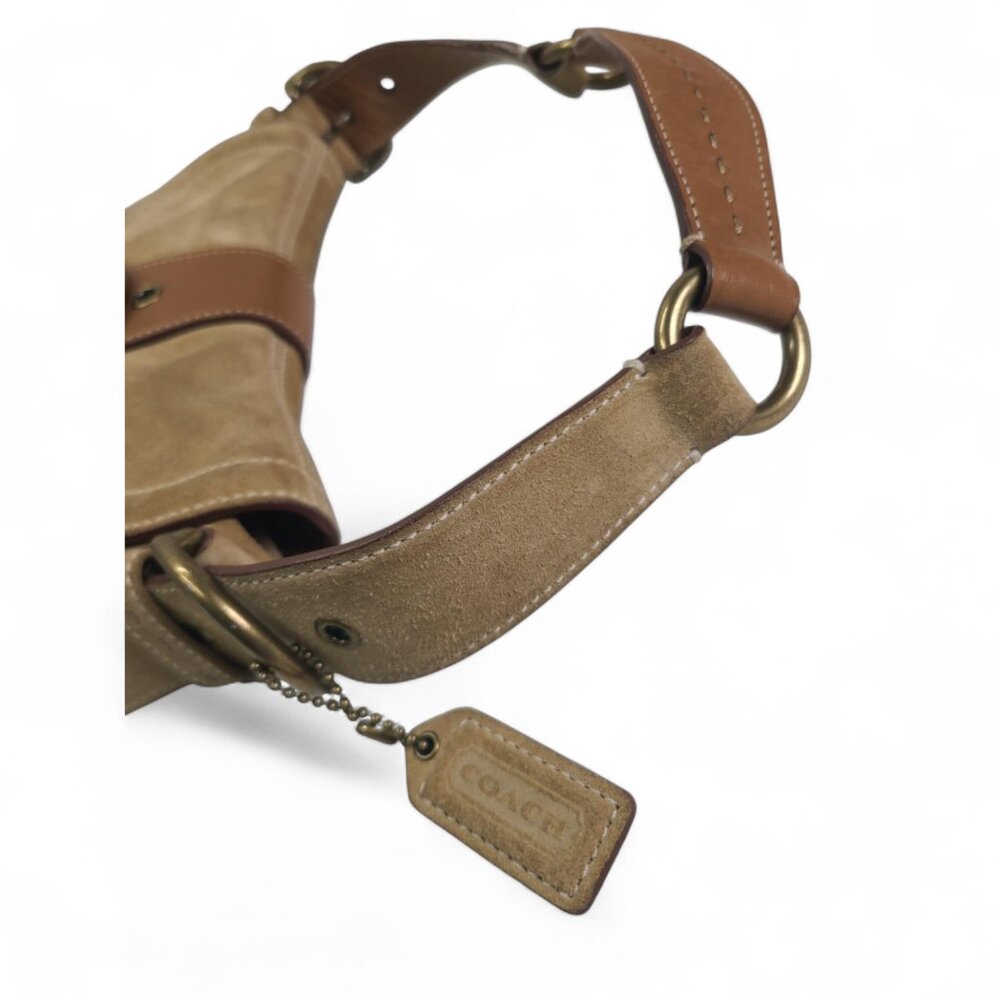Vintage COACH Y2K Soho Suede Shoulder Bag in tan - Picture 11 of 15